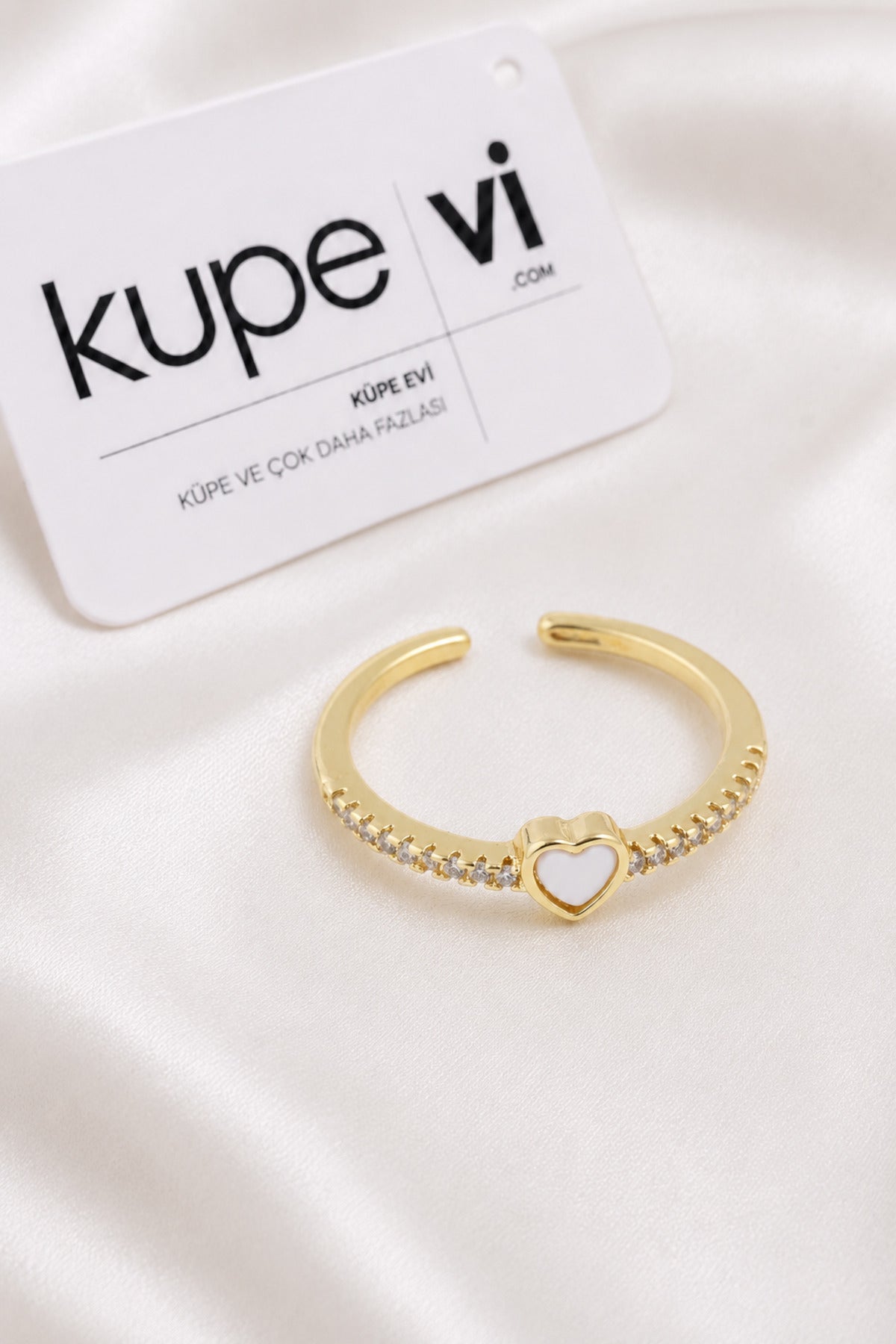 14K Altın Kaplama Zirkon Taşlı Kadın Çelik Yüzük – Ayarlanabilir – Kararmaya Dayanıklı – VIP Kalite | Xuping - ürün görseli