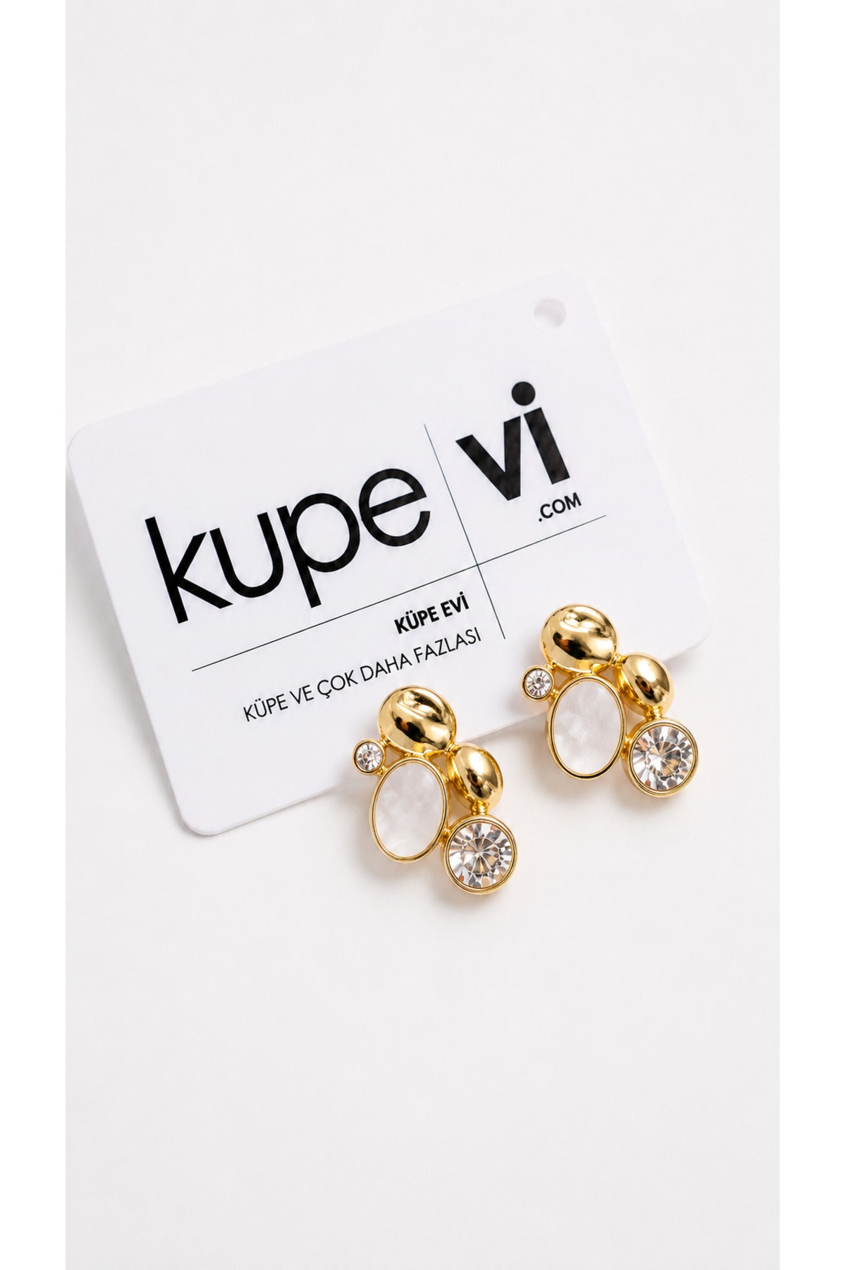 14 Ayar Altın Kaplama Zirkon Taşlı Halka Kadın Küpe | Xuping | Aura Collection - ürün görseli