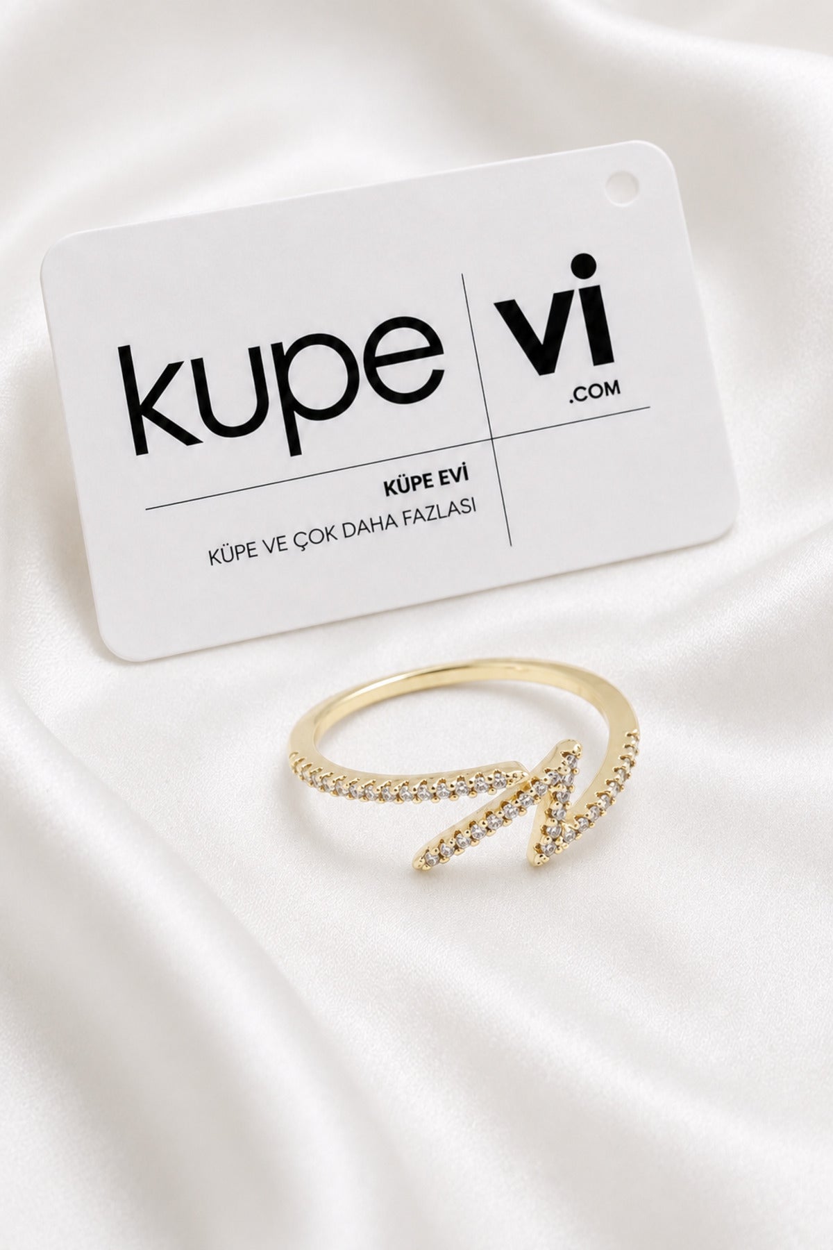 14K Altın Kaplama Zirkon Taşlı Kadın Çelik Yüzük – Ayarlanabilir – Kararmaya Dayanıklı – VIP Kalite | Xuping