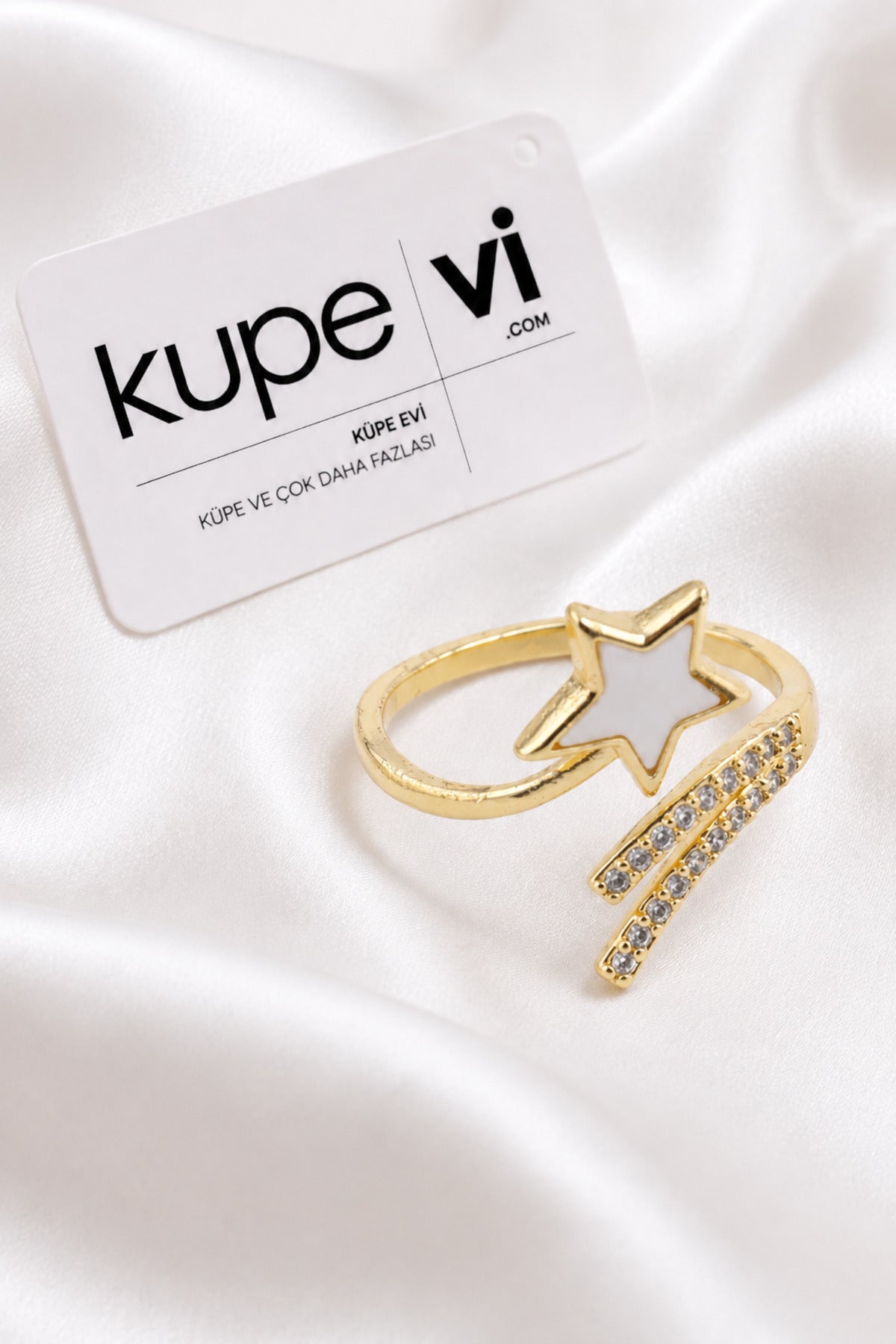 14K Altın Kaplama Zirkon Taşlı Kadın Çelik Yüzük – Ayarlanabilir – Kararmaya Dayanıklı – VIP Kalite | Xuping - ürün görseli