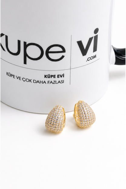 14 Ayar Altın Kaplama Zirkon Taşlı Kadın Küpe | Xuping | Aura Collection
