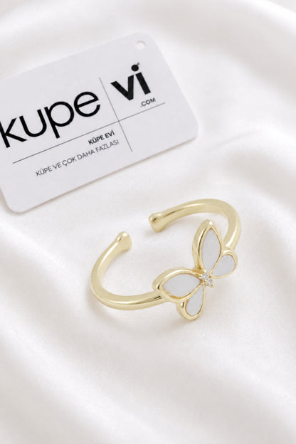 14K Altın Kaplama Zirkon Taşlı Kadın Çelik Yüzük – Ayarlanabilir – Kararmaya Dayanıklı – VIP Kalite | Xuping - ürün görseli