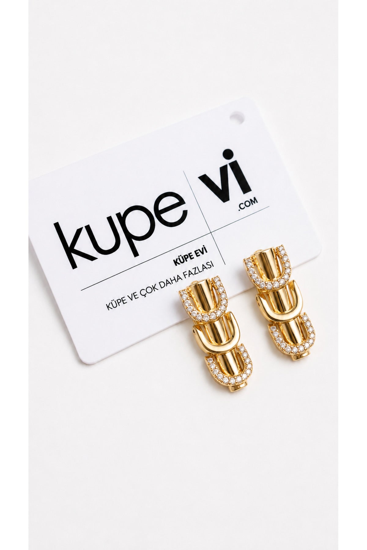 14 Ayar Altın Kaplama Zirkon Taşlı Kadın Küpe | Xuping | Aura Collection - ürün görseli