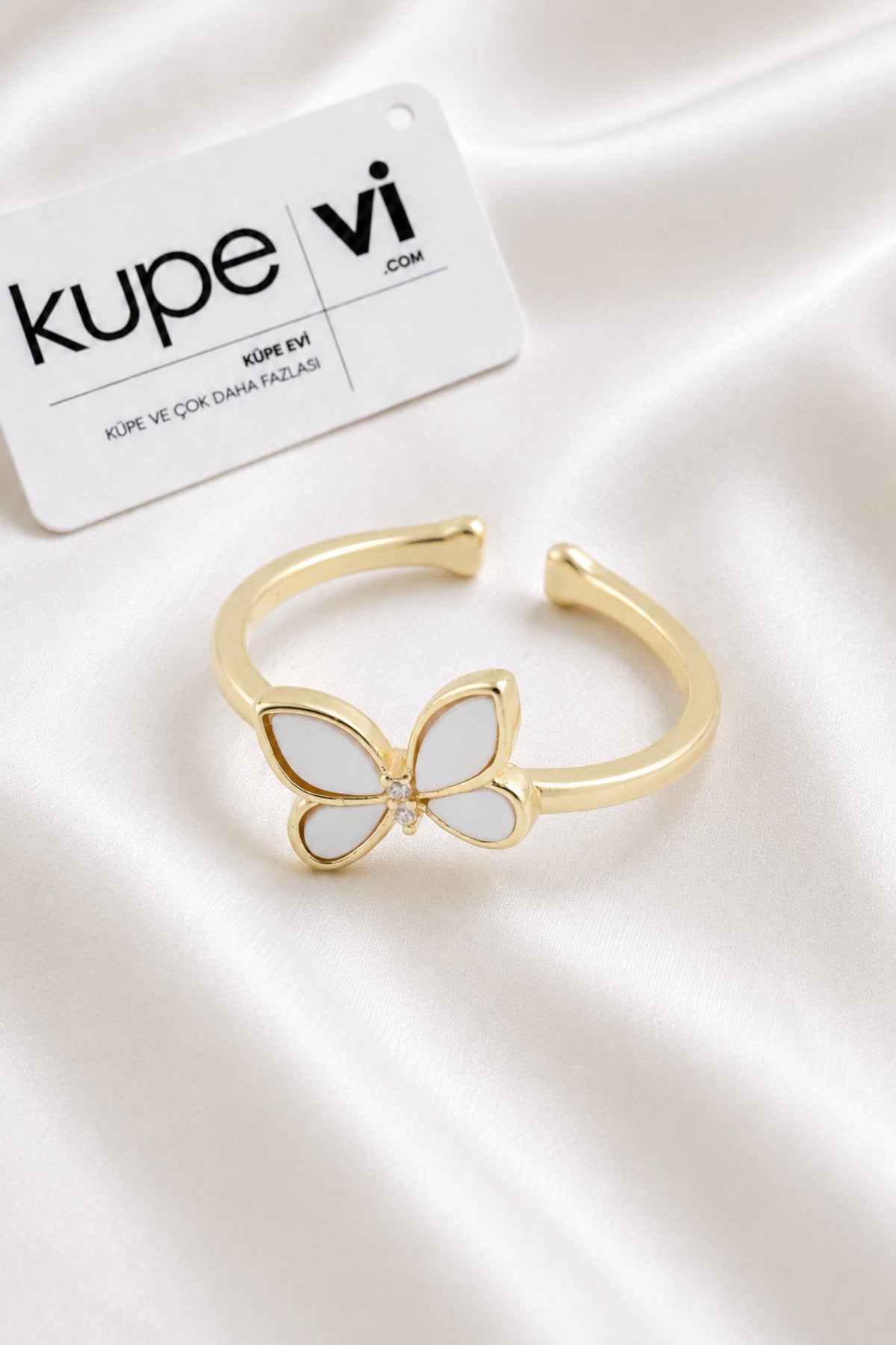 14K Altın Kaplama Zirkon Taşlı Kadın Çelik Yüzük – Ayarlanabilir – Kararmaya Dayanıklı – VIP Kalite | Xuping - ürün görseli