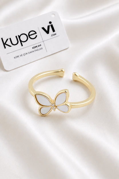 14K Altın Kaplama Zirkon Taşlı Kadın Çelik Yüzük – Ayarlanabilir – Kararmaya Dayanıklı – VIP Kalite | Xuping - ürün görseli