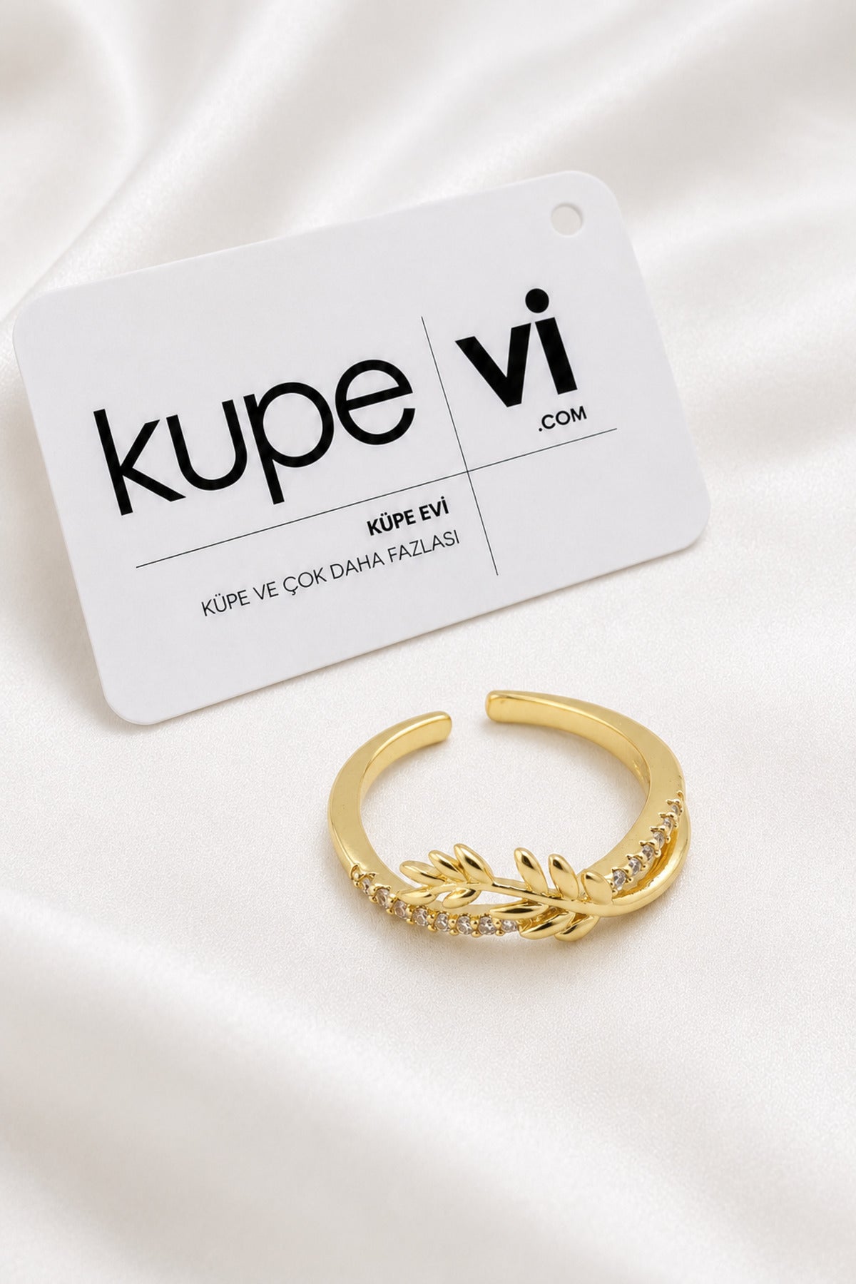 14K Altın Kaplama Zirkon Taşlı Kadın Çelik Yüzük – Ayarlanabilir – Kararmaya Dayanıklı – VIP Kalite | Xuping - ürün görseli