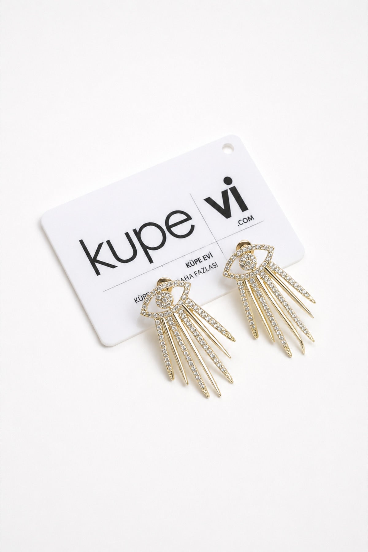 14 Ayar Altın Kaplama Zirkon Taşlı Göz Model Kadın Küpe | Xuping | Aura Collection