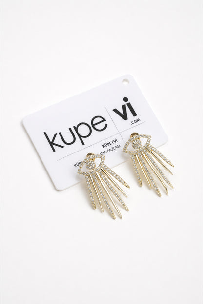 14 Ayar Altın Kaplama Zirkon Taşlı Göz Model Kadın Küpe | Xuping | Aura Collection