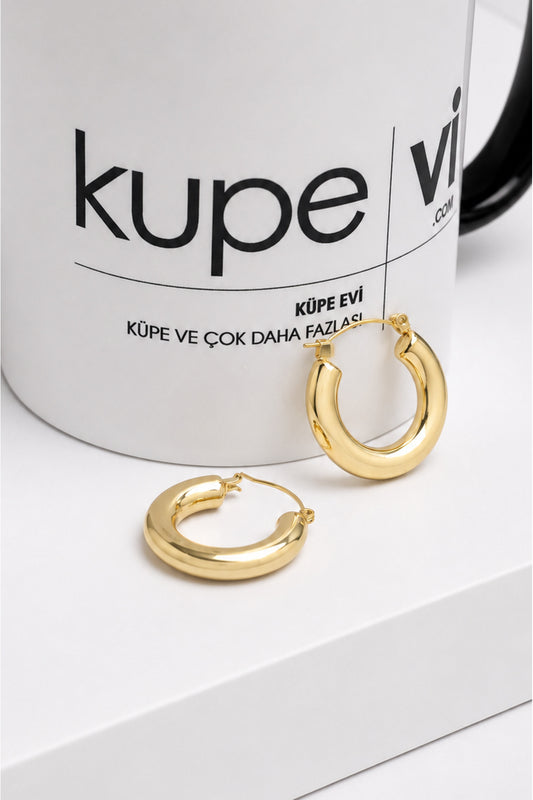 14 Ayar Altın Kaplama Halka Kadın Küpe | Xuping | Aura Collection
