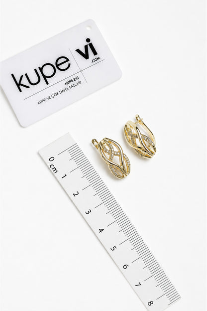 14 Ayar Altın Kaplama Zirkon Taşlı Kadın Küpe | Xuping | Aura Collection