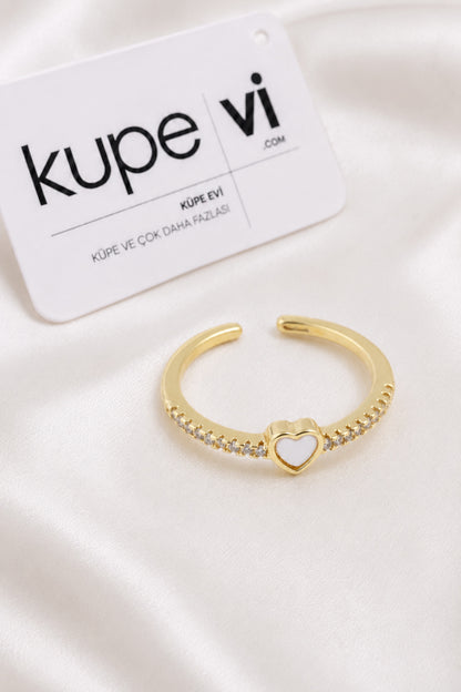 14K Altın Kaplama Zirkon Taşlı Kadın Çelik Yüzük – Ayarlanabilir – Kararmaya Dayanıklı – VIP Kalite | Xuping - ürün görseli