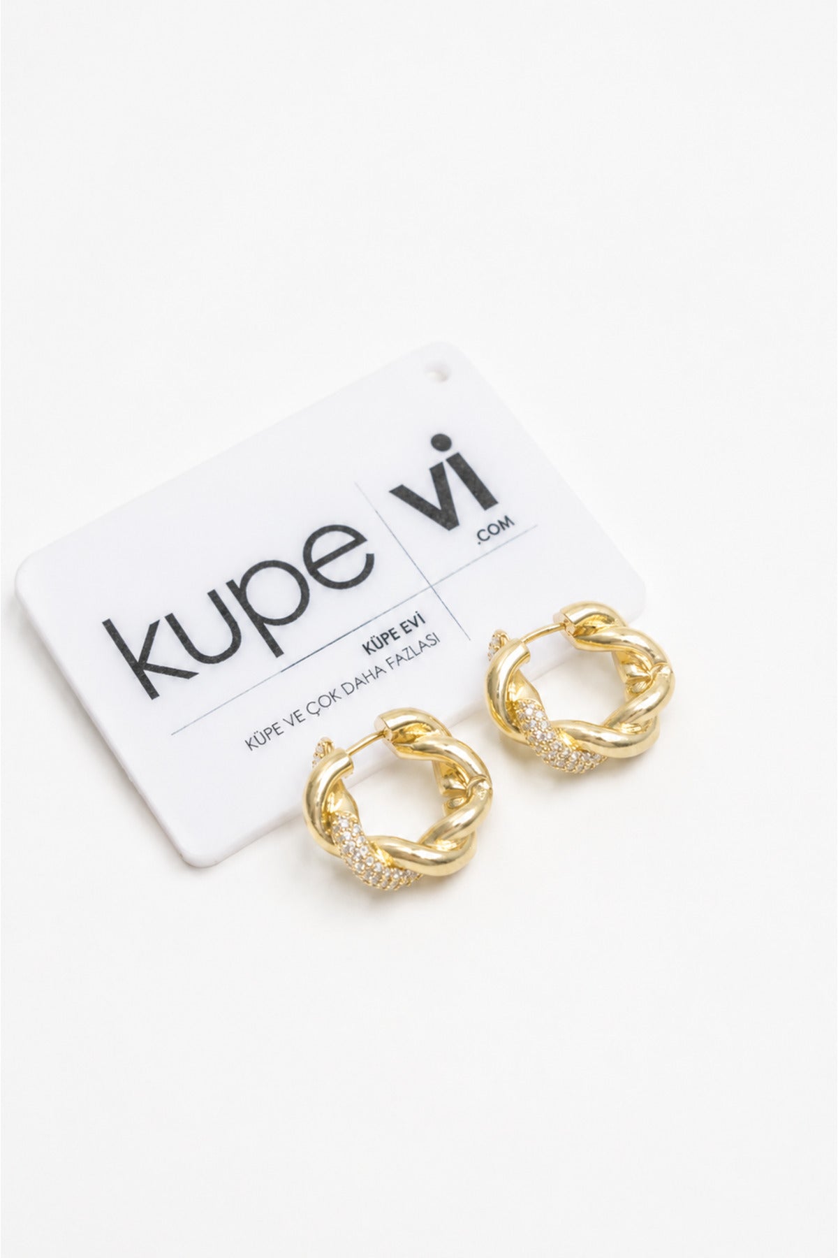 14 Ayar Altın Kaplama Zirkon Taşlı Halka Kadın Küpe | Xuping | Aura Collection