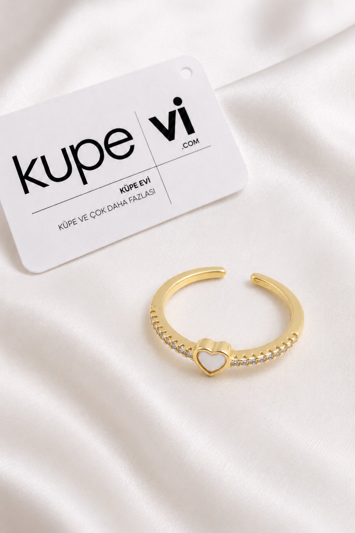 14K Altın Kaplama Zirkon Taşlı Kadın Çelik Yüzük – Ayarlanabilir – Kararmaya Dayanıklı – VIP Kalite | Xuping - ürün görseli