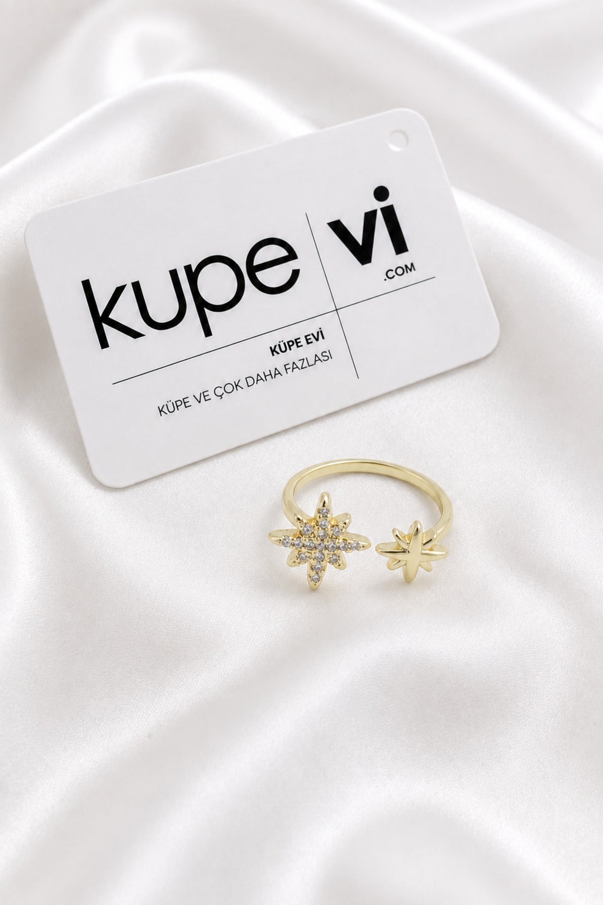 14K Altın Kaplama Zirkon Taşlı Kadın Çelik Yüzük – Ayarlanabilir – Kararmaya Dayanıklı – VIP Kalite | Xuping - ürün görseli