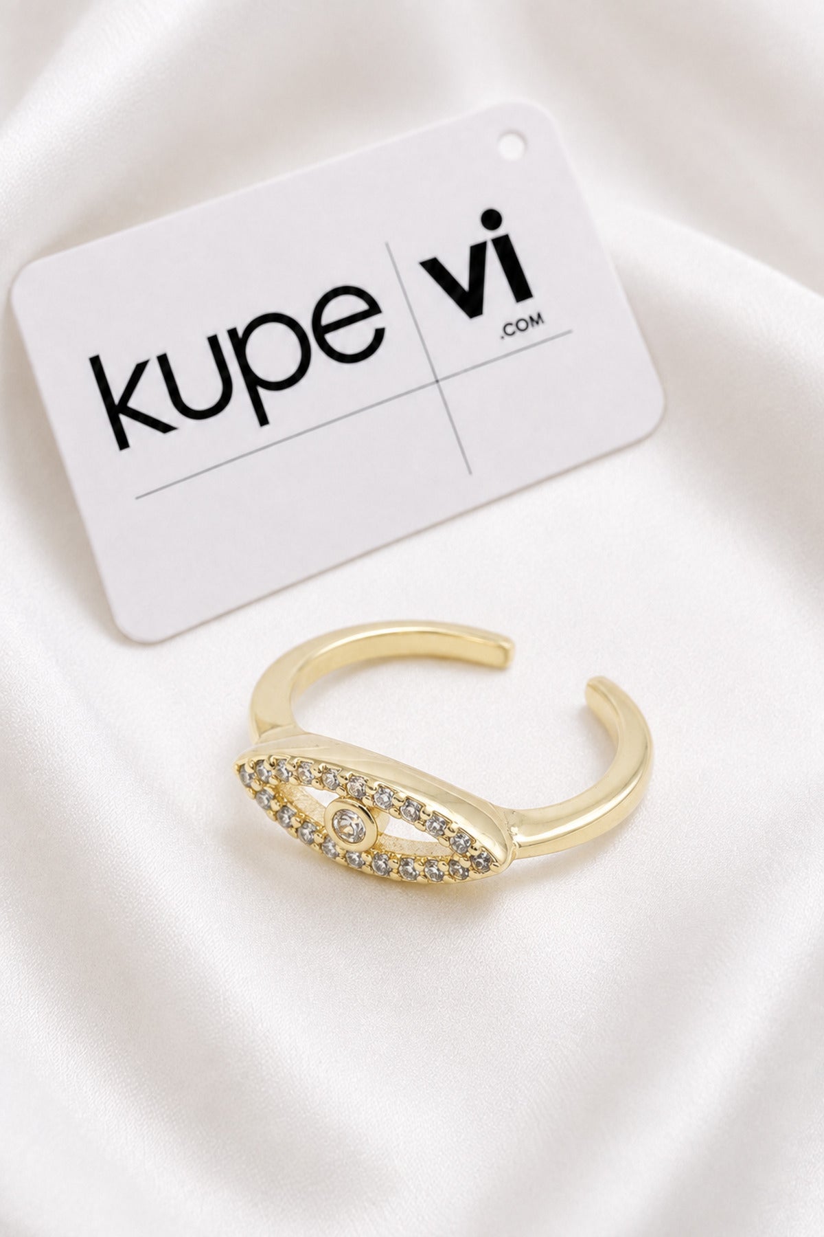 14K Altın Kaplama Zirkon Taşlı Kadın Çelik Yüzük – Ayarlanabilir – Kararmaya Dayanıklı – VIP Kalite | Xuping - ürün görseli