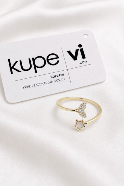 14K Altın Kaplama Zirkon Taşlı Kadın Çelik Yüzük – Ayarlanabilir – Kararmaya Dayanıklı – VIP Kalite | Xuping - ürün görseli