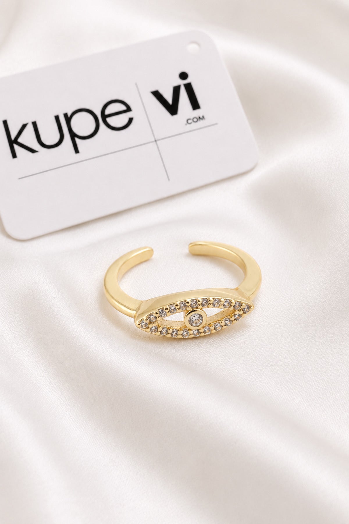 14K Altın Kaplama Zirkon Taşlı Kadın Çelik Yüzük – Ayarlanabilir – Kararmaya Dayanıklı – VIP Kalite | Xuping - ürün görseli