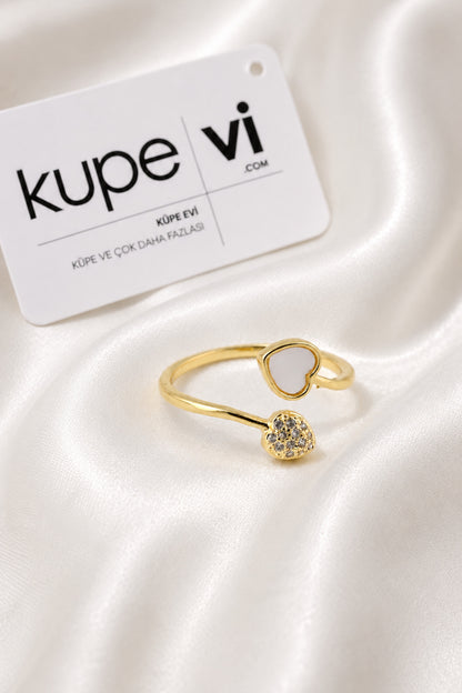 14K Altın Kaplama Zirkon Taşlı Kadın Çelik Yüzük – Ayarlanabilir – Kararmaya Dayanıklı – VIP Kalite | Xuping - ürün görseli