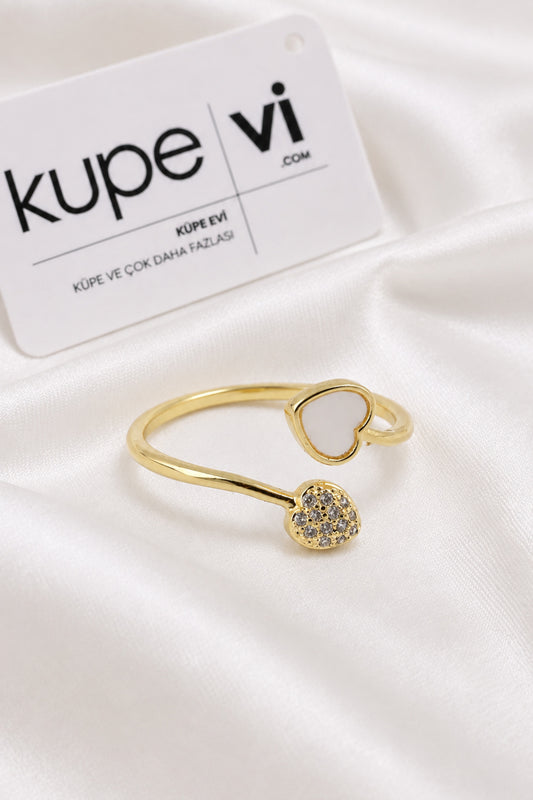 14K Altın Kaplama Zirkon Taşlı Kadın Çelik Yüzük – Ayarlanabilir – Kararmaya Dayanıklı – VIP Kalite | Xuping