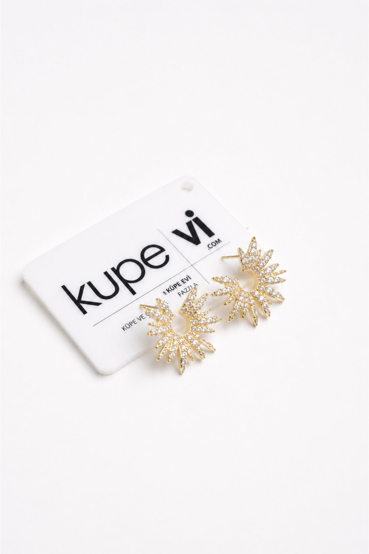 14 Ayar Altın Kaplama Zirkon Taşlı Çiçek Kadın Küpe | Xuping | Aura Collection
